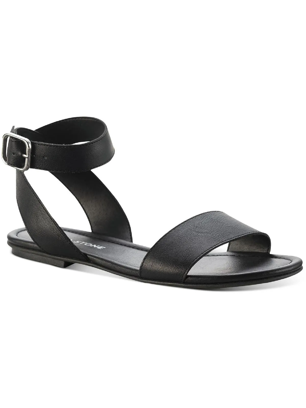 Miiah Womens Faux Leather Ankle Buckle Flat Sandals
