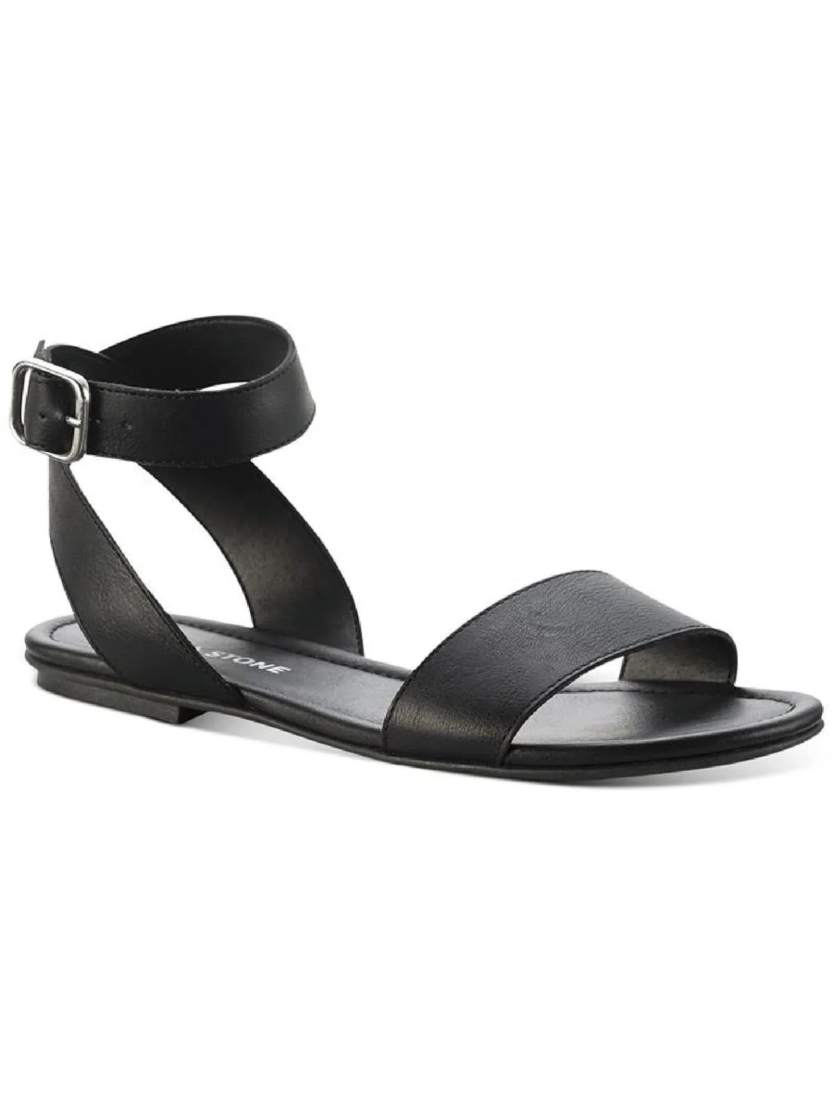 Miiah Womens Faux Leather Open Toe Flat Sandals