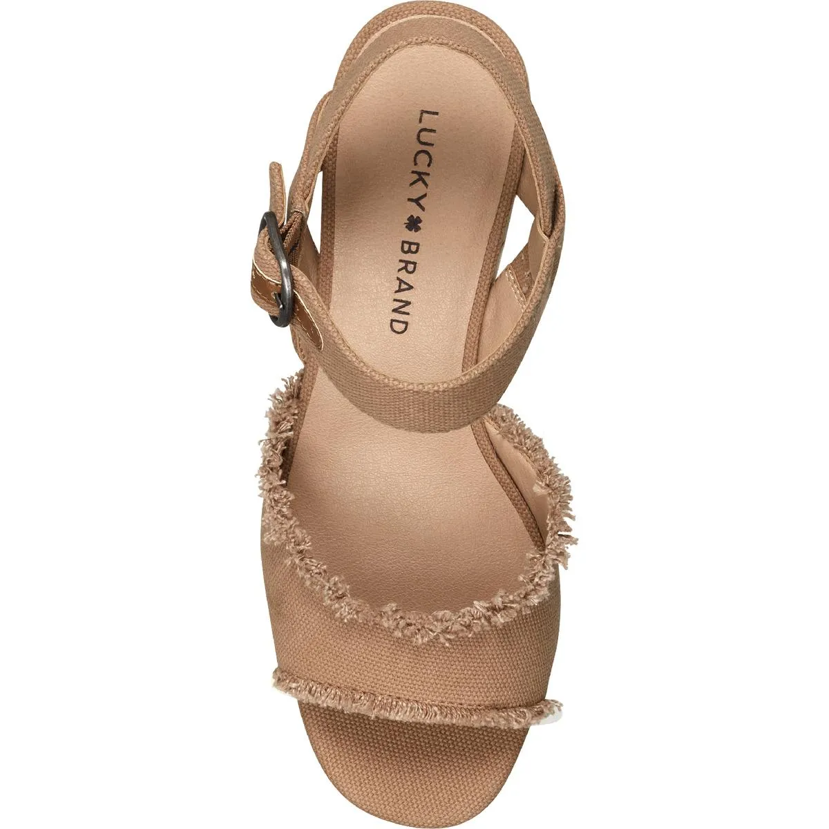 Mindra Womens Canvas Ankle Strap Espadrille Heels