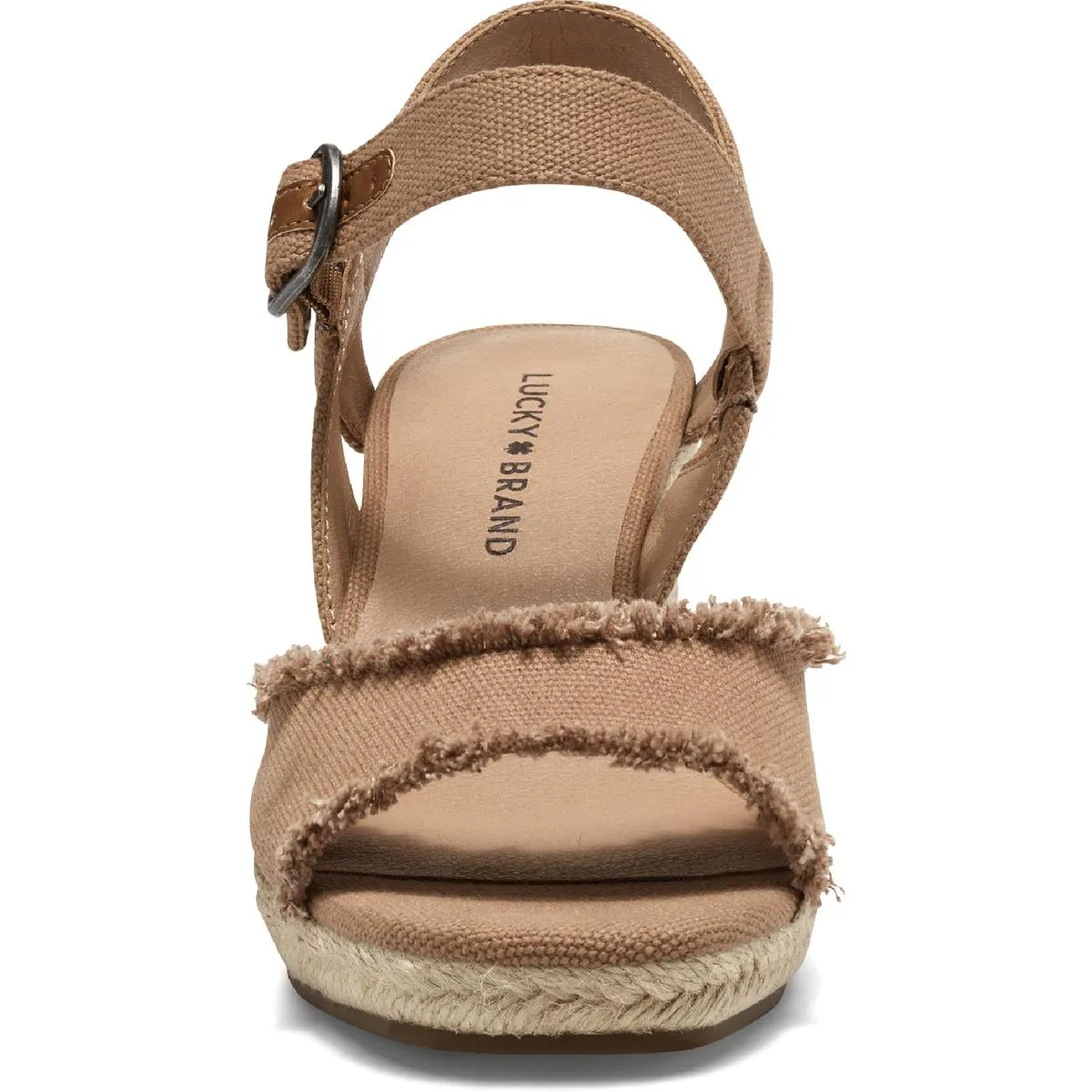 Mindra Womens Canvas Ankle Strap Espadrille Heels