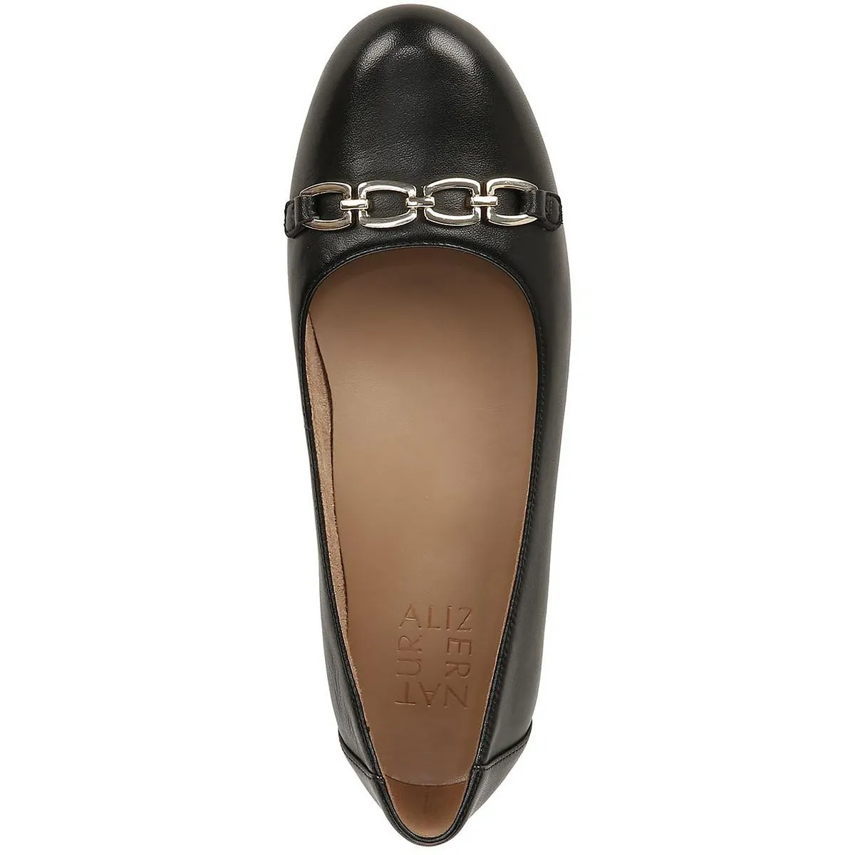 Mira Womens Leather Slip On Ballet Flats