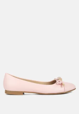 moi metallic embellished flat ballerinas