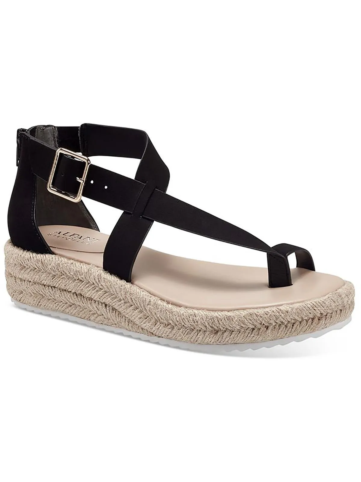 Moira Womens Asymmetric Toe Loop Wedge Sandals