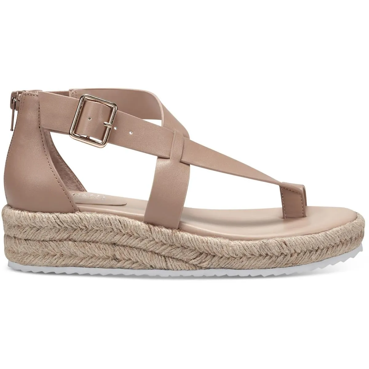 Moira Womens Asymmetric Toe Loop Wedge Sandals