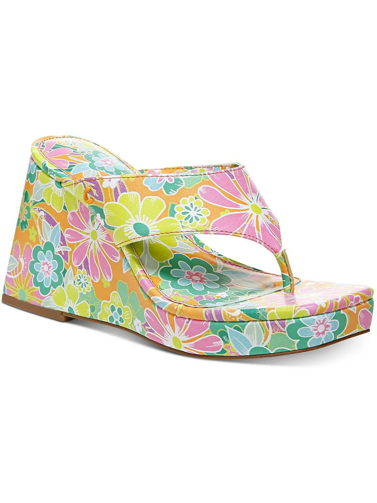 Moira Womens Wedge Thong Platform Sandals
