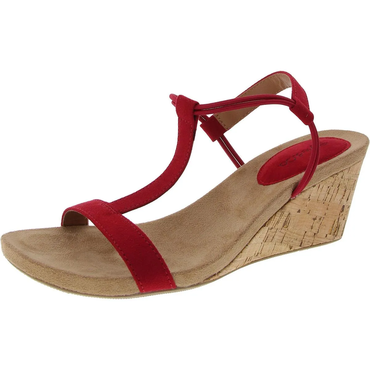 Mulan Womens T-strap Wedge Sandals