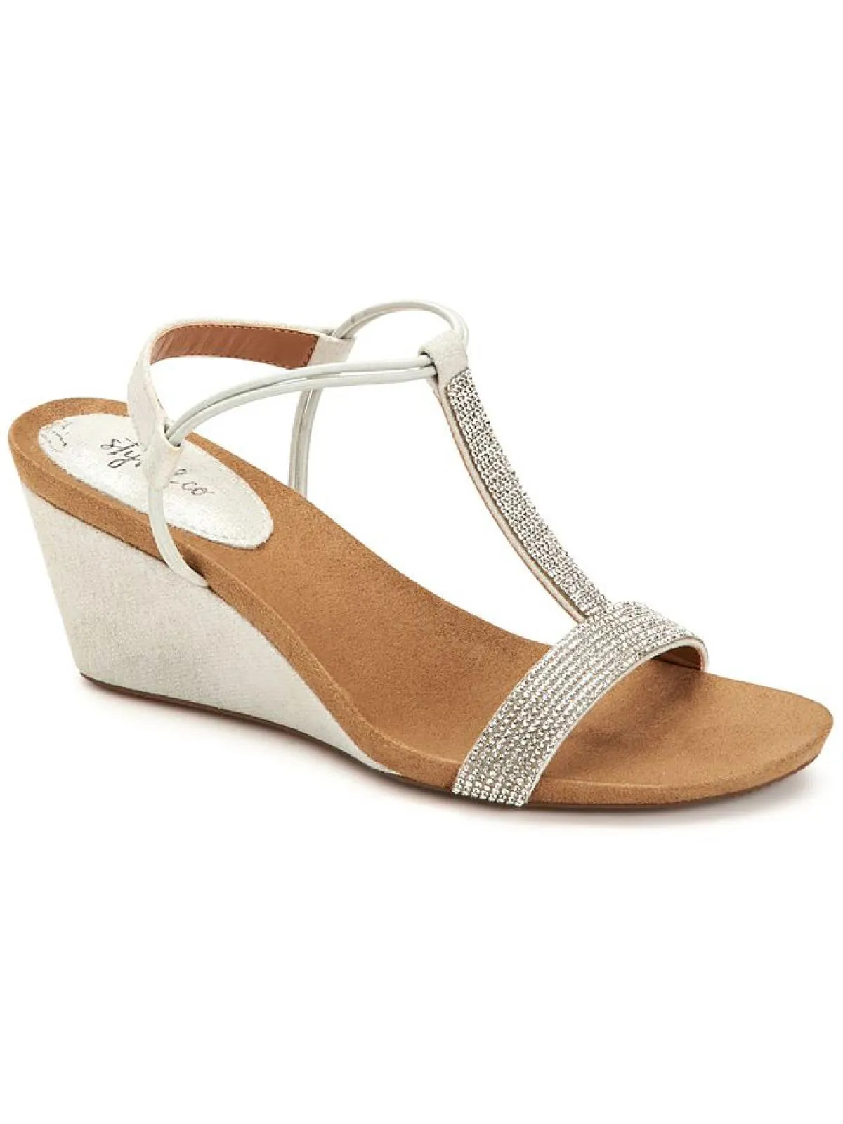 Mulan Womens T-strap Wedge Sandals