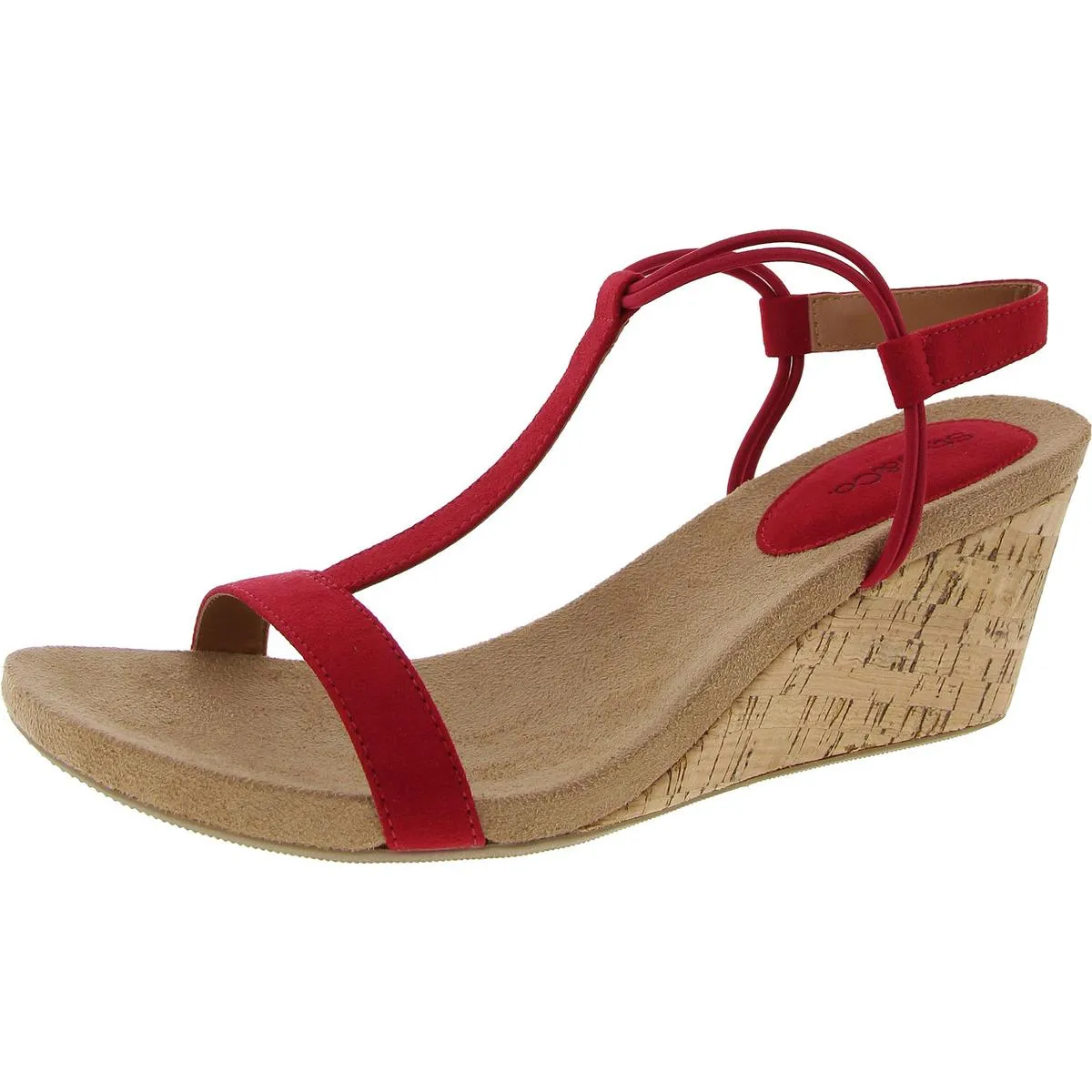 Mulan Womens T-strap Wedge Sandals
