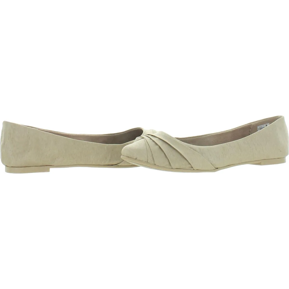 Myrna Womens Silk Knot Front Ballet Flats