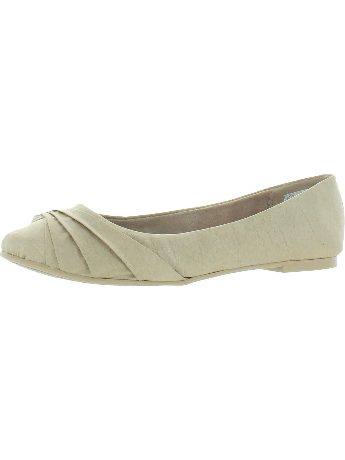 Myrna Womens Silk Knot Front Ballet Flats