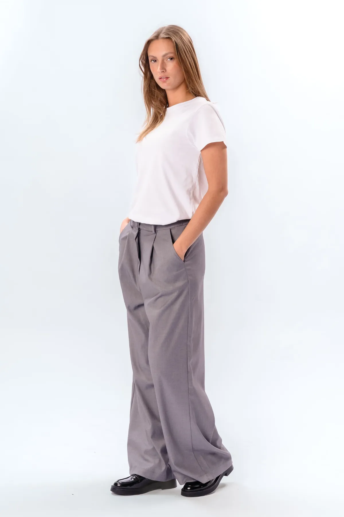 Nadia Trousers - Light Grey