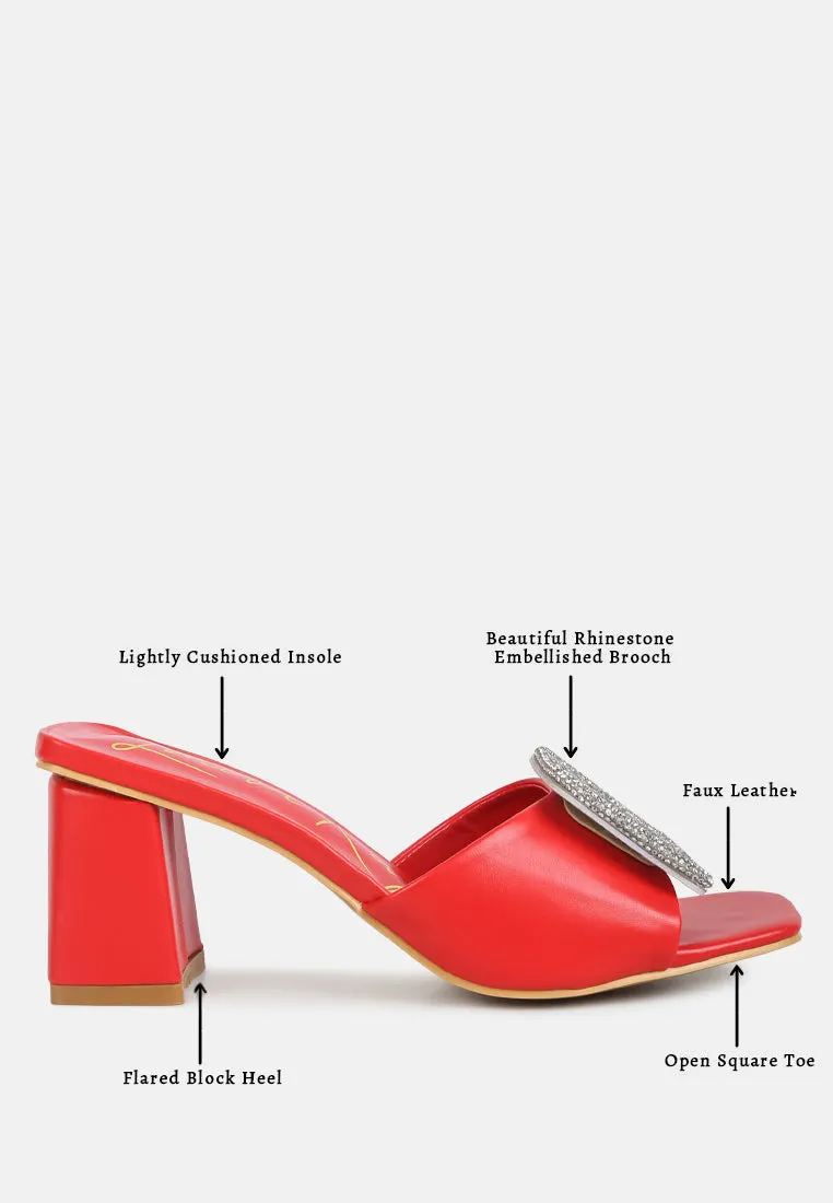 naflah rhinestone embellished slip on sandals