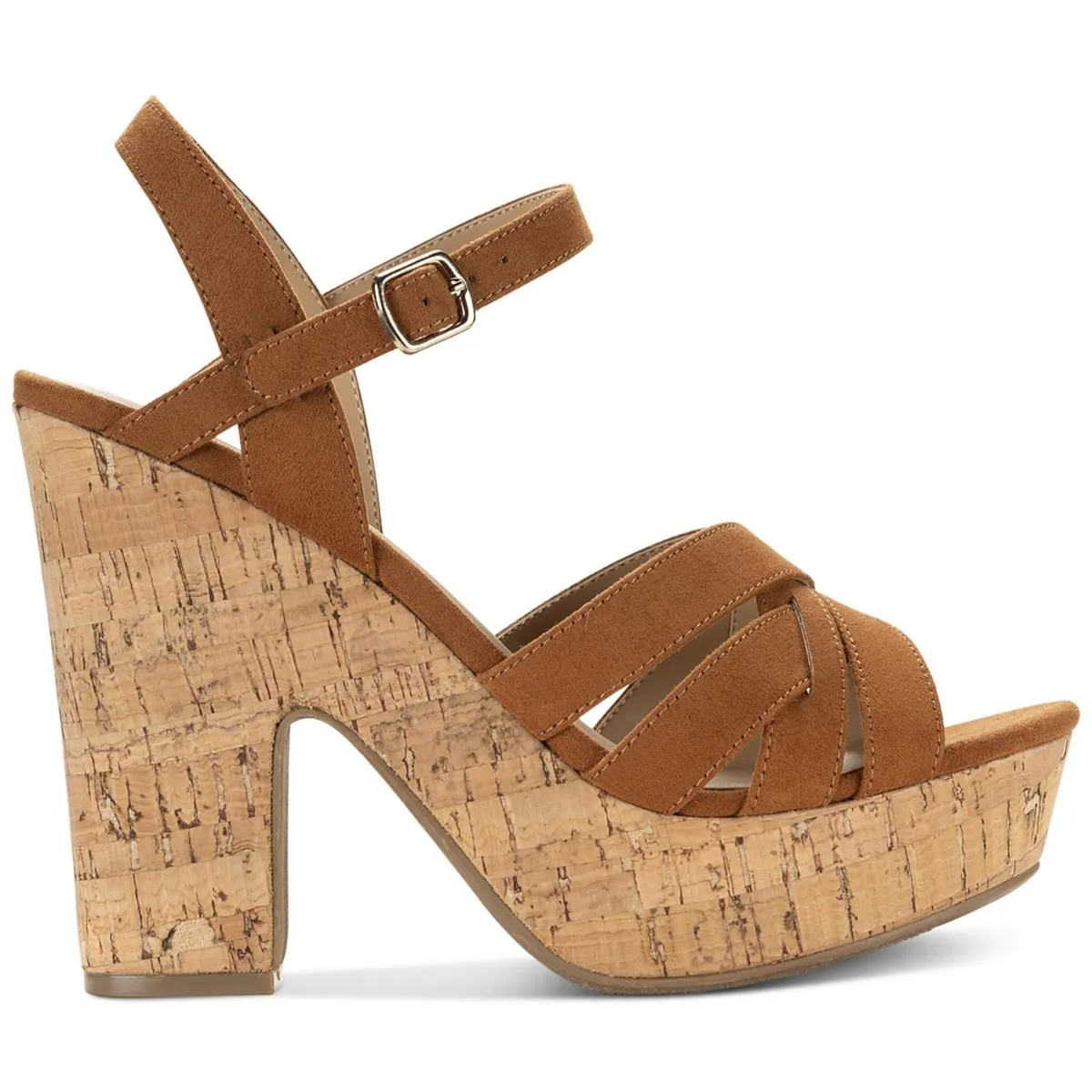 Naomii Womens Faux Suede Strappy Heels