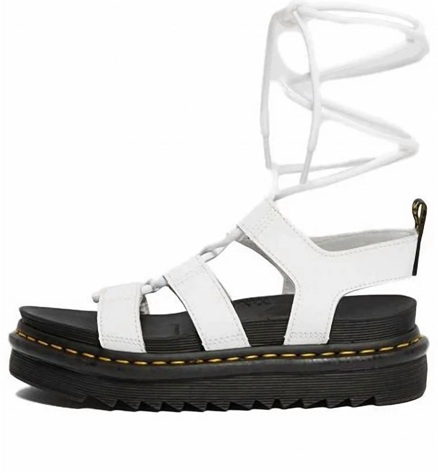 Nartilla Women's Leather Gladiator Sandals In White