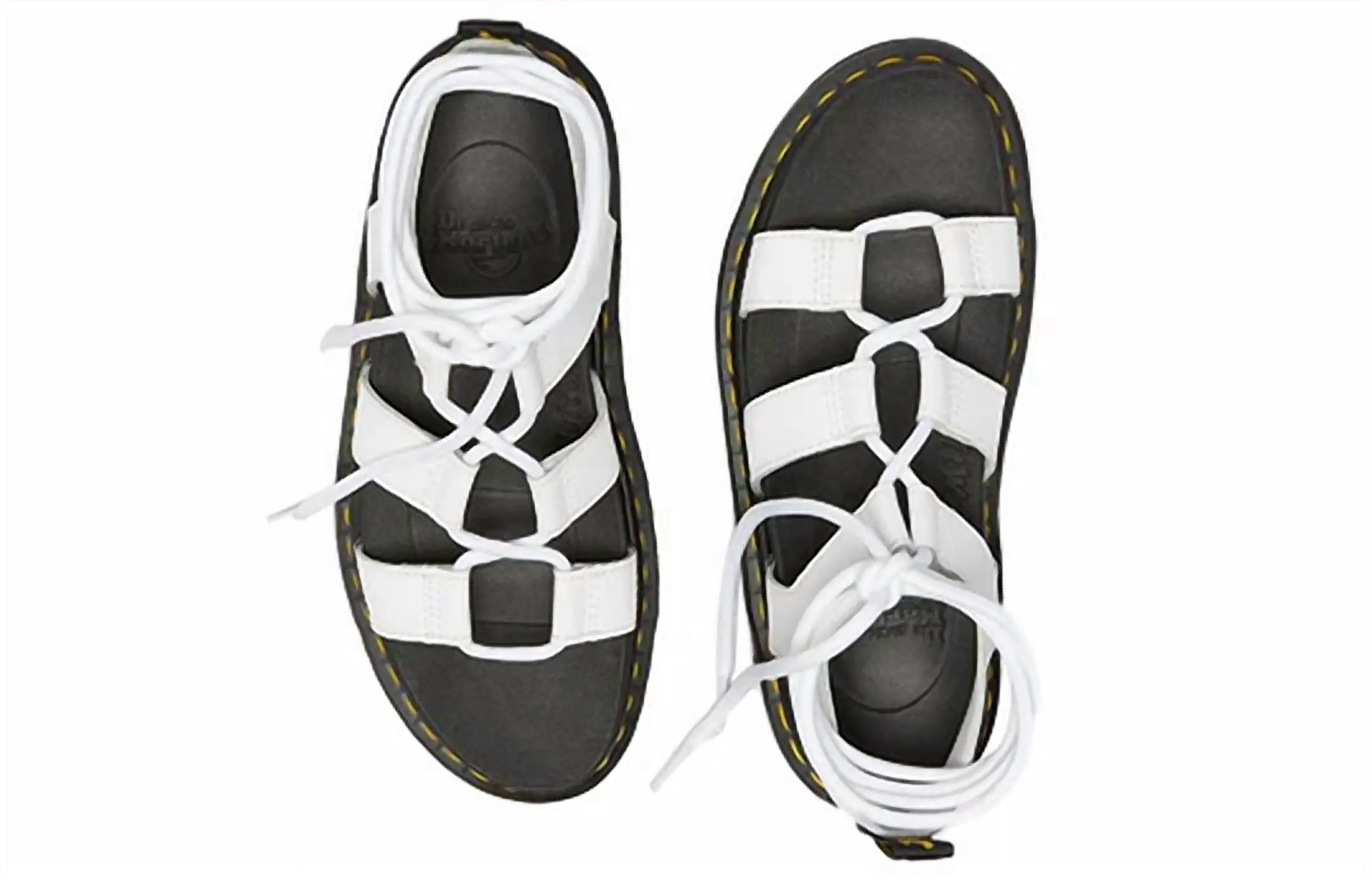 Nartilla Women's Leather Gladiator Sandals In White