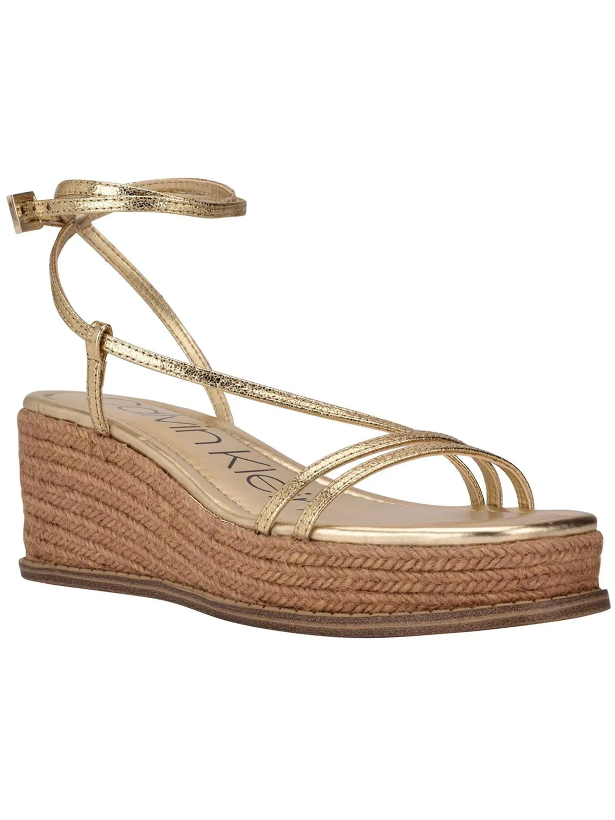 Neve Womens Faux Leather Wedges Platform Sandals