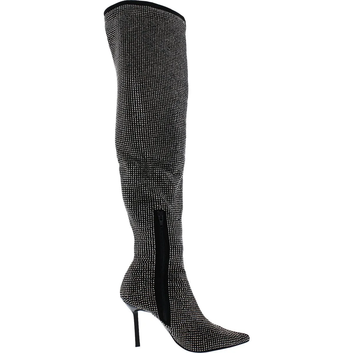 Nicki Womens Faux Suede Embellished Over-The-Knee Boots