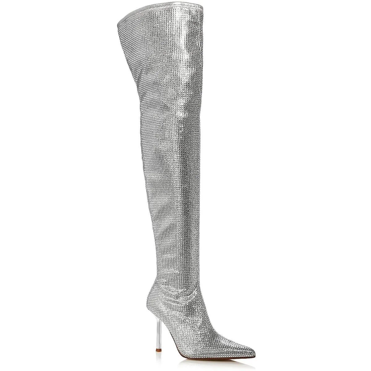 Nicki Womens Faux Suede Embellished Over-The-Knee Boots
