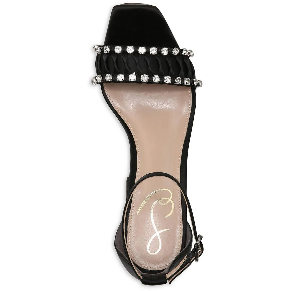 Ninette Womens Embellished Ankle Strap Heels