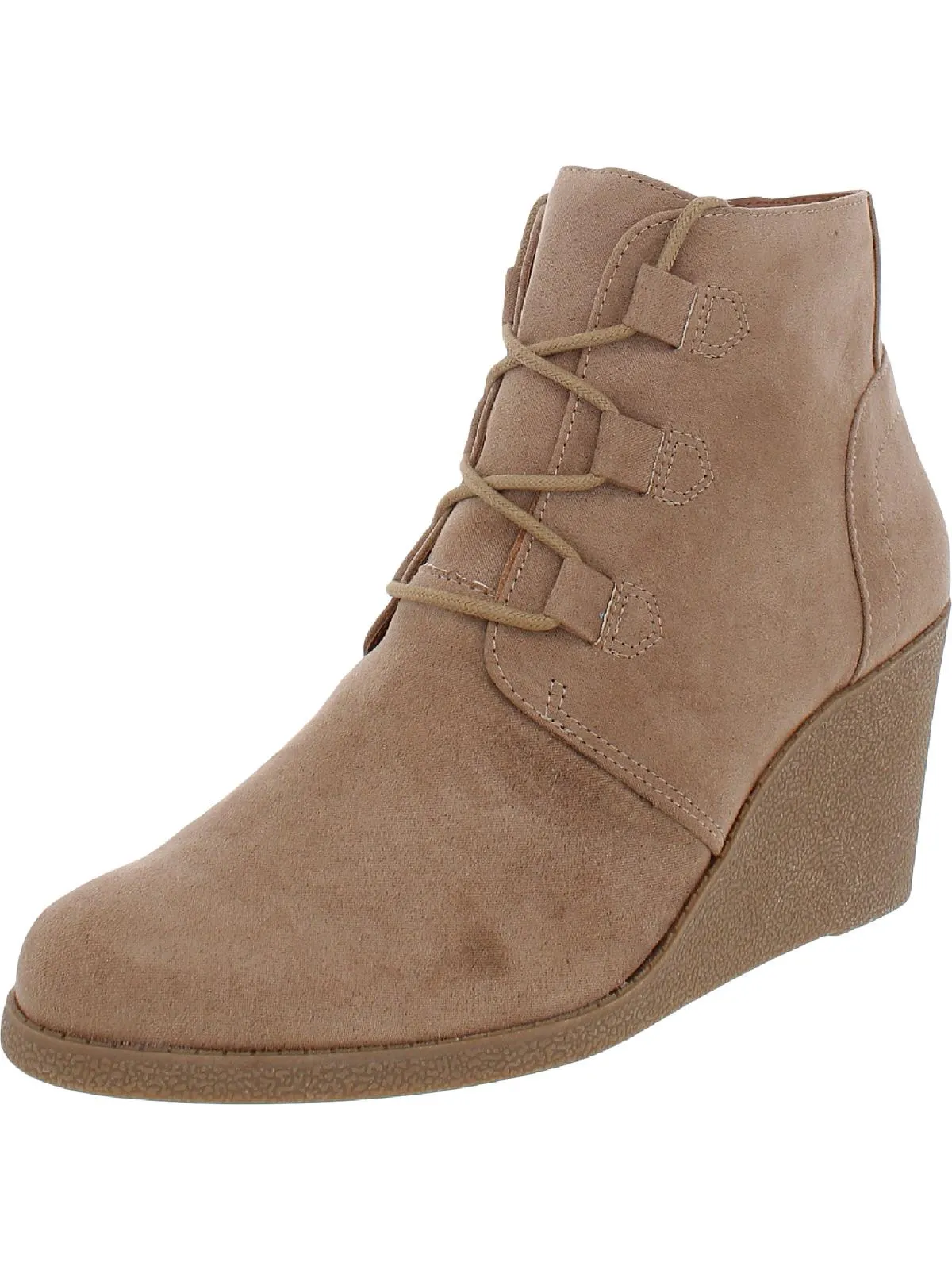 Noellee Womens Padded Insole Wedge Boots