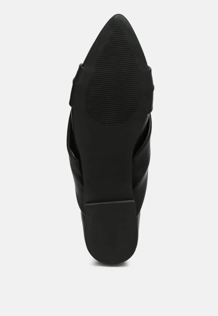 norma knot detail elasticated ballet flats