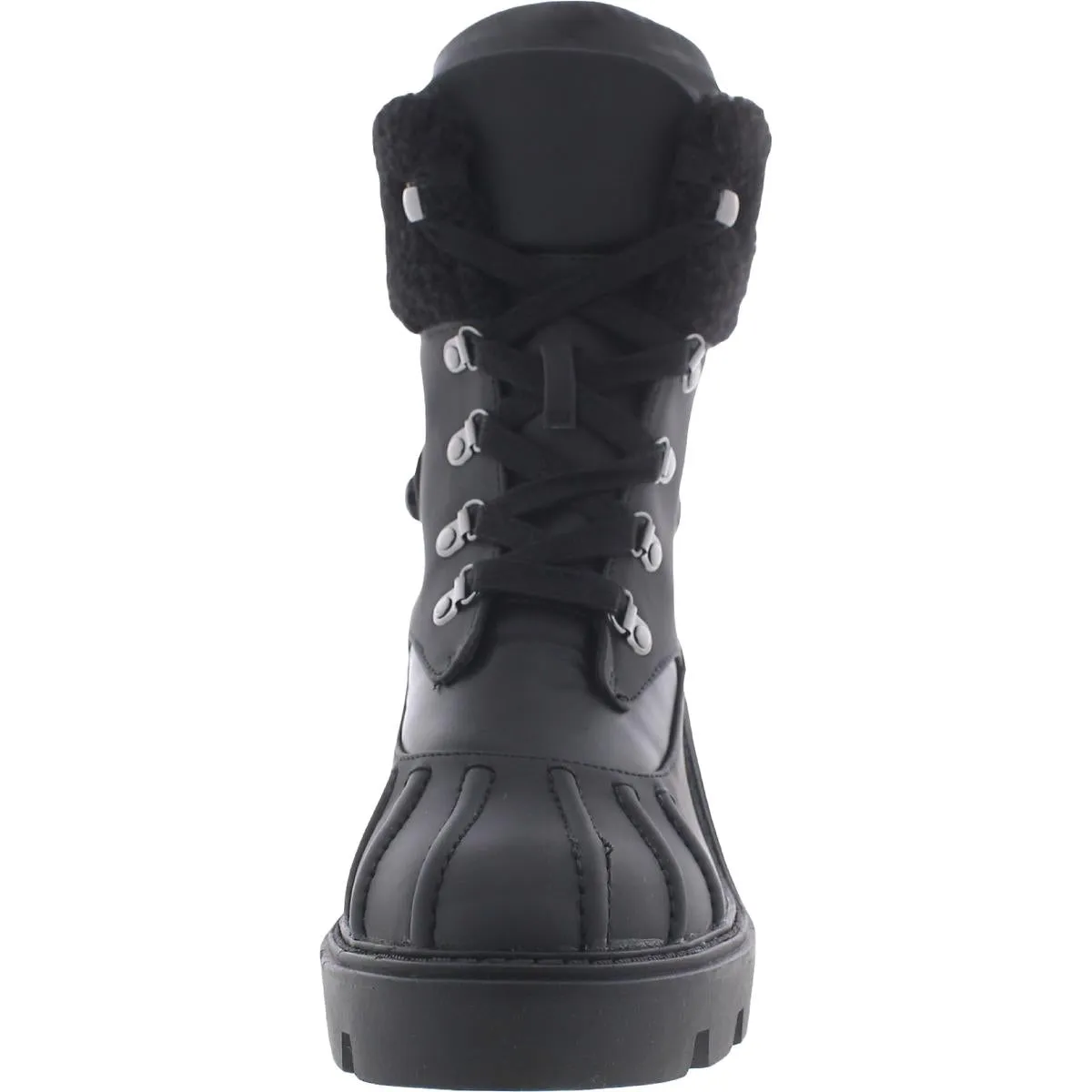 Northern Womens Faux Fur Lug Sole Combat & Lace-up Boots
