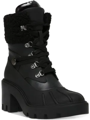 Northern Womens Faux Fur Lug Sole Combat & Lace-up Boots