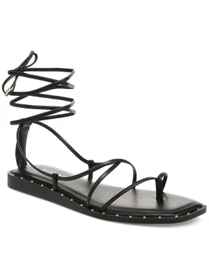 Novaraa Womens Faux Leather Thong Gladiator Sandals