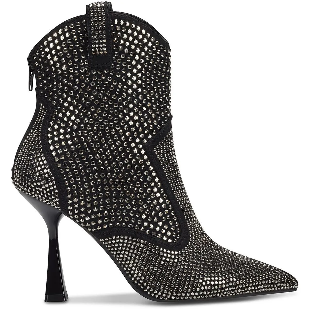 Oaklynne Womens Rhinestone Pointed Toe Booties