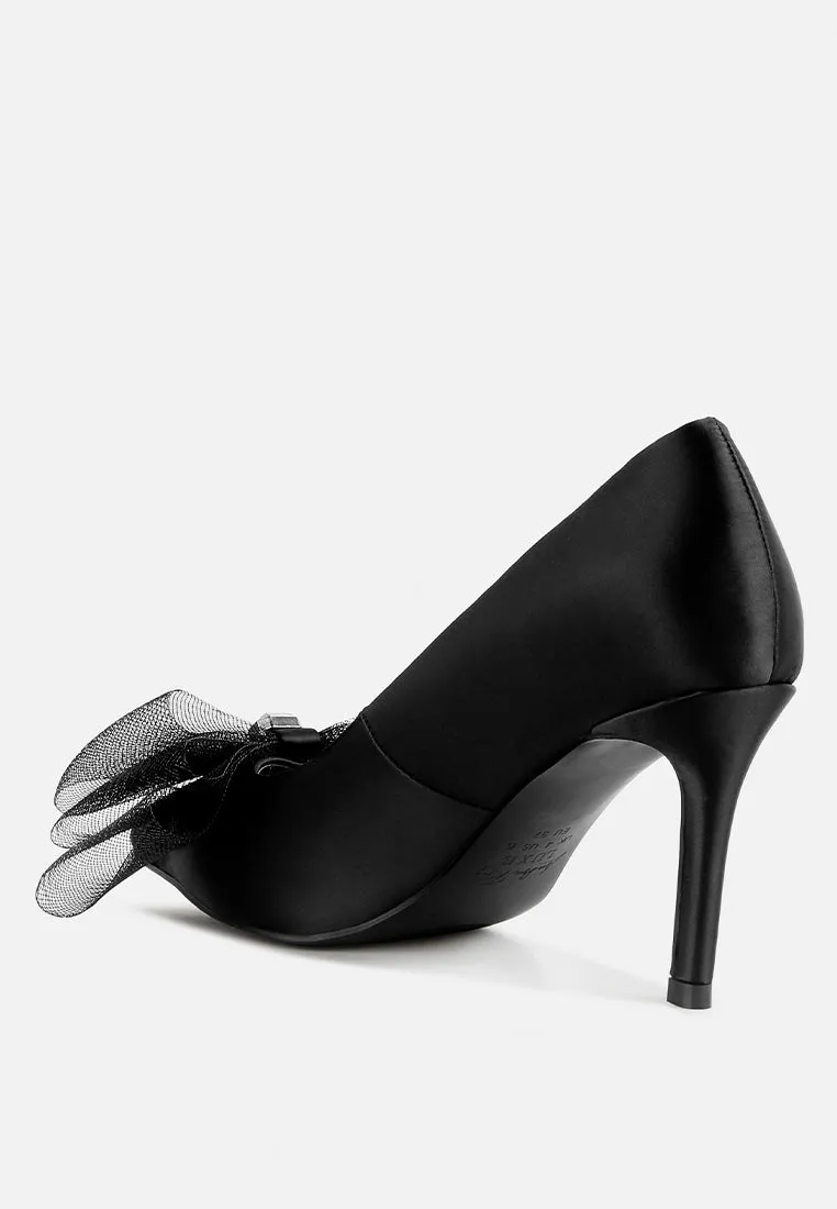 odette diamante embellished bow stiletto pumps