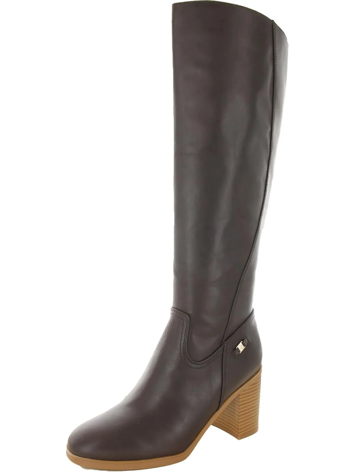 Odettee Womens Leather Almond Toe Knee-High Boots