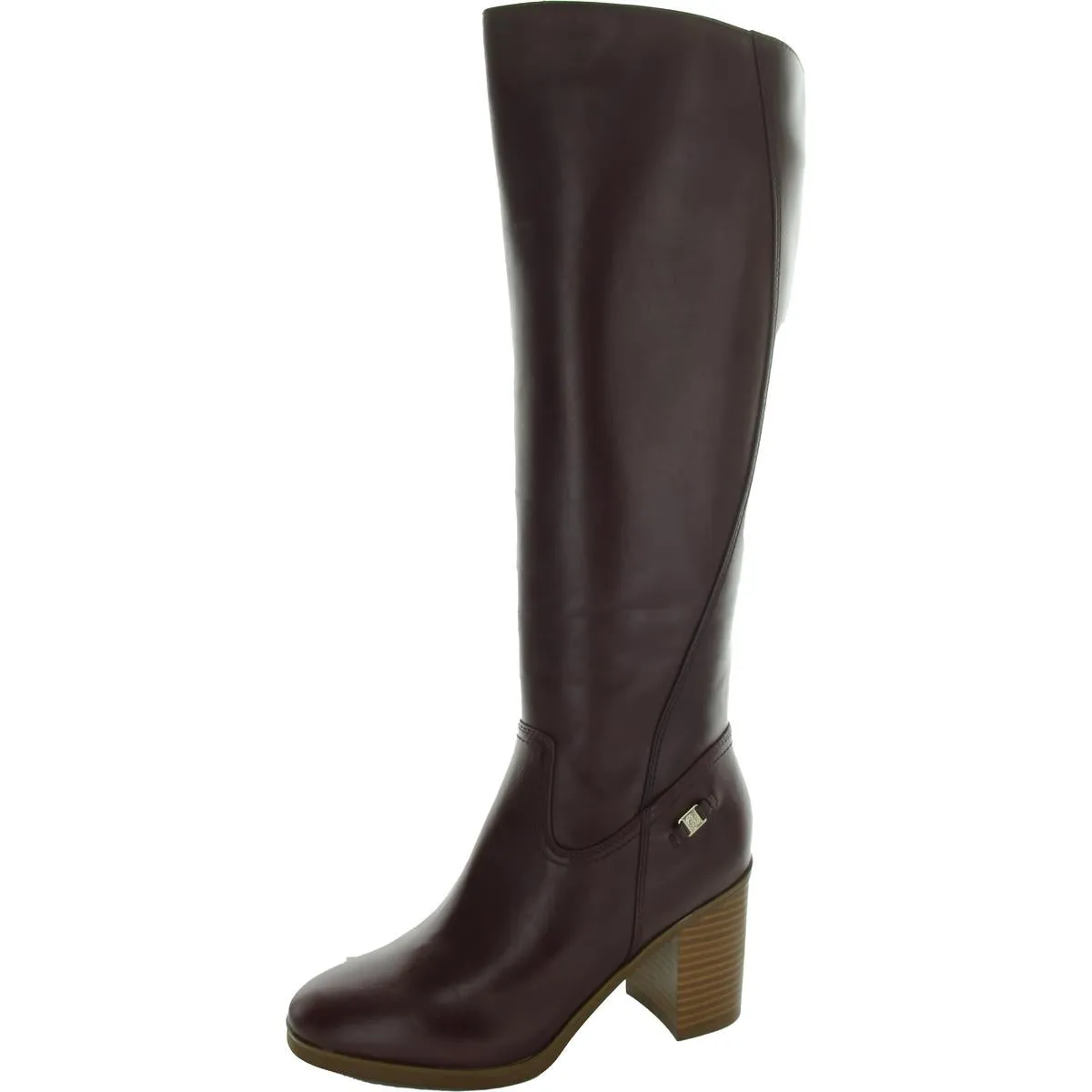 Odettee Womens Leather Almond Toe Knee-High Boots