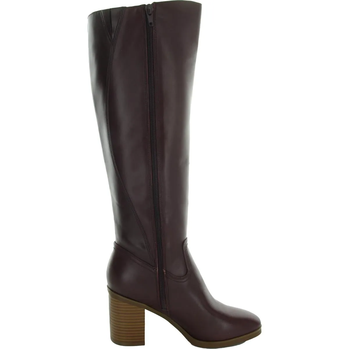 Odettee Womens Leather Almond Toe Knee-High Boots