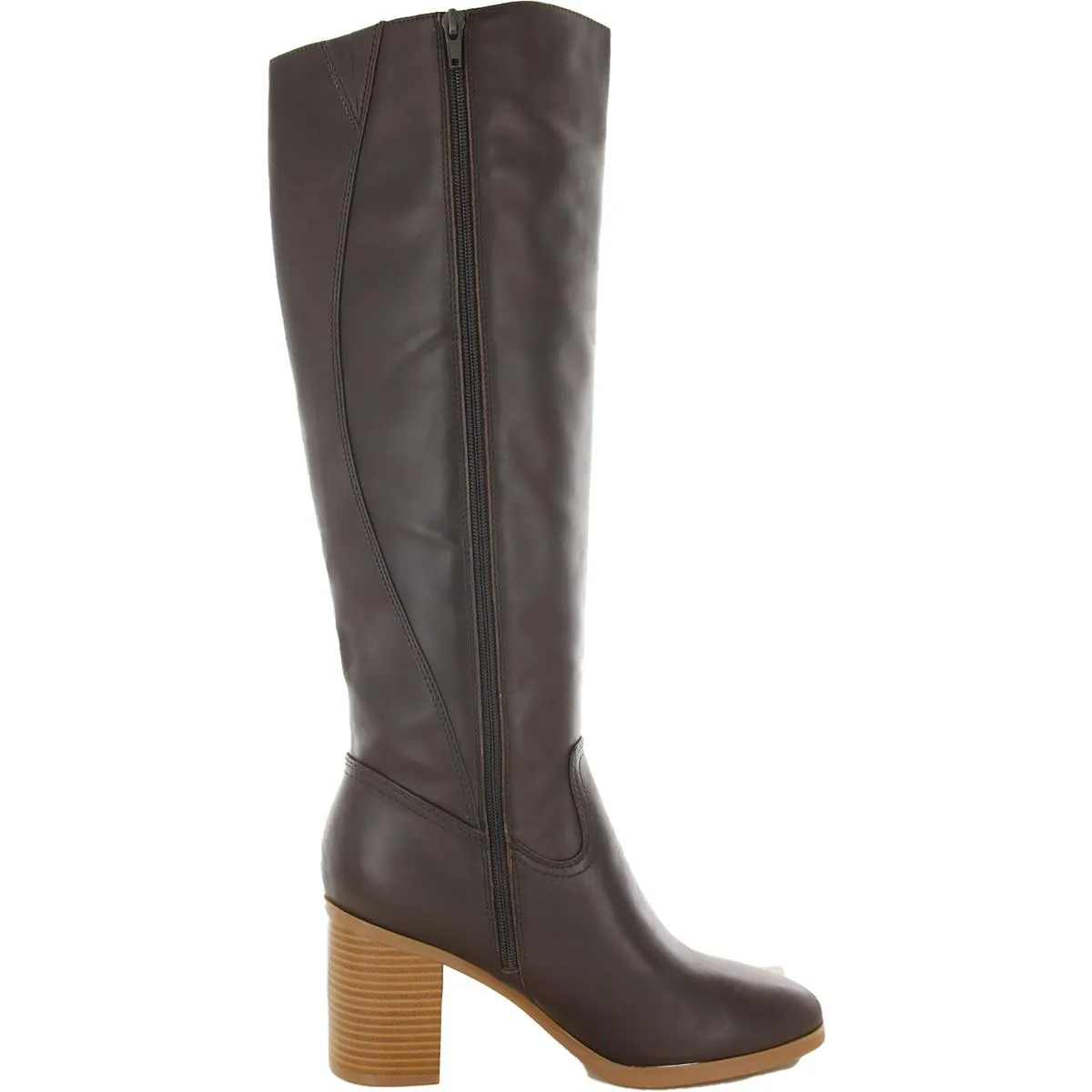 Odettee Womens Leather Almond Toe Knee-High Boots