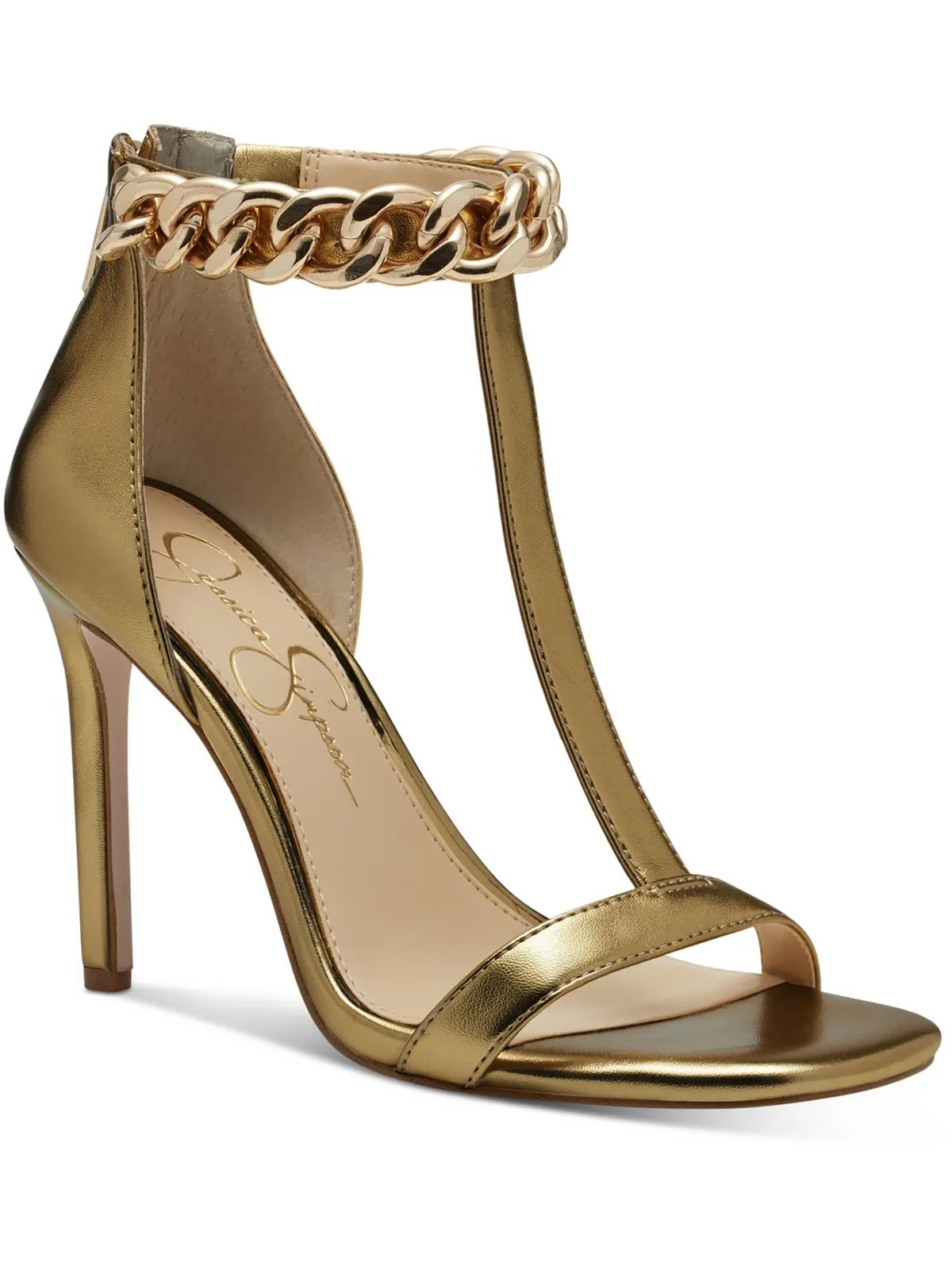 Omesa Womens Chain Embellished Ankle Strap