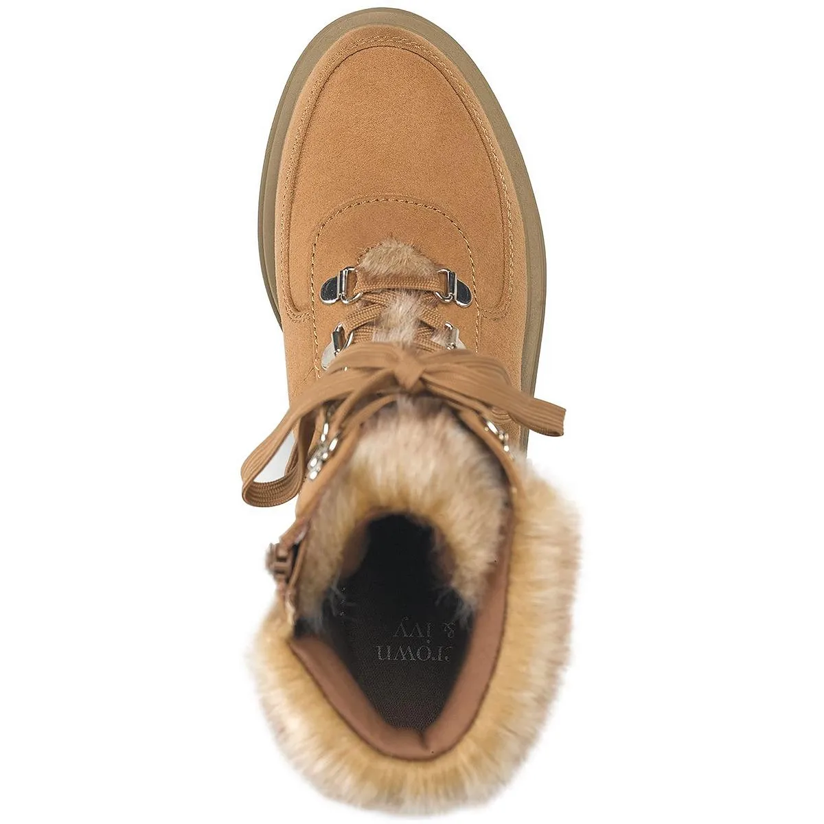 Orlenaa Womens Cold Weather Faux Fur Trim Winter & Snow Boots