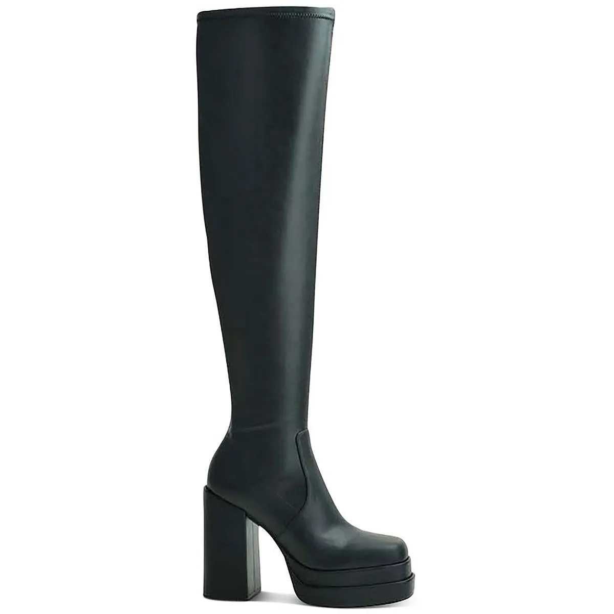 Ozzey Womens Faux Leather Heels Over-The-Knee Boots