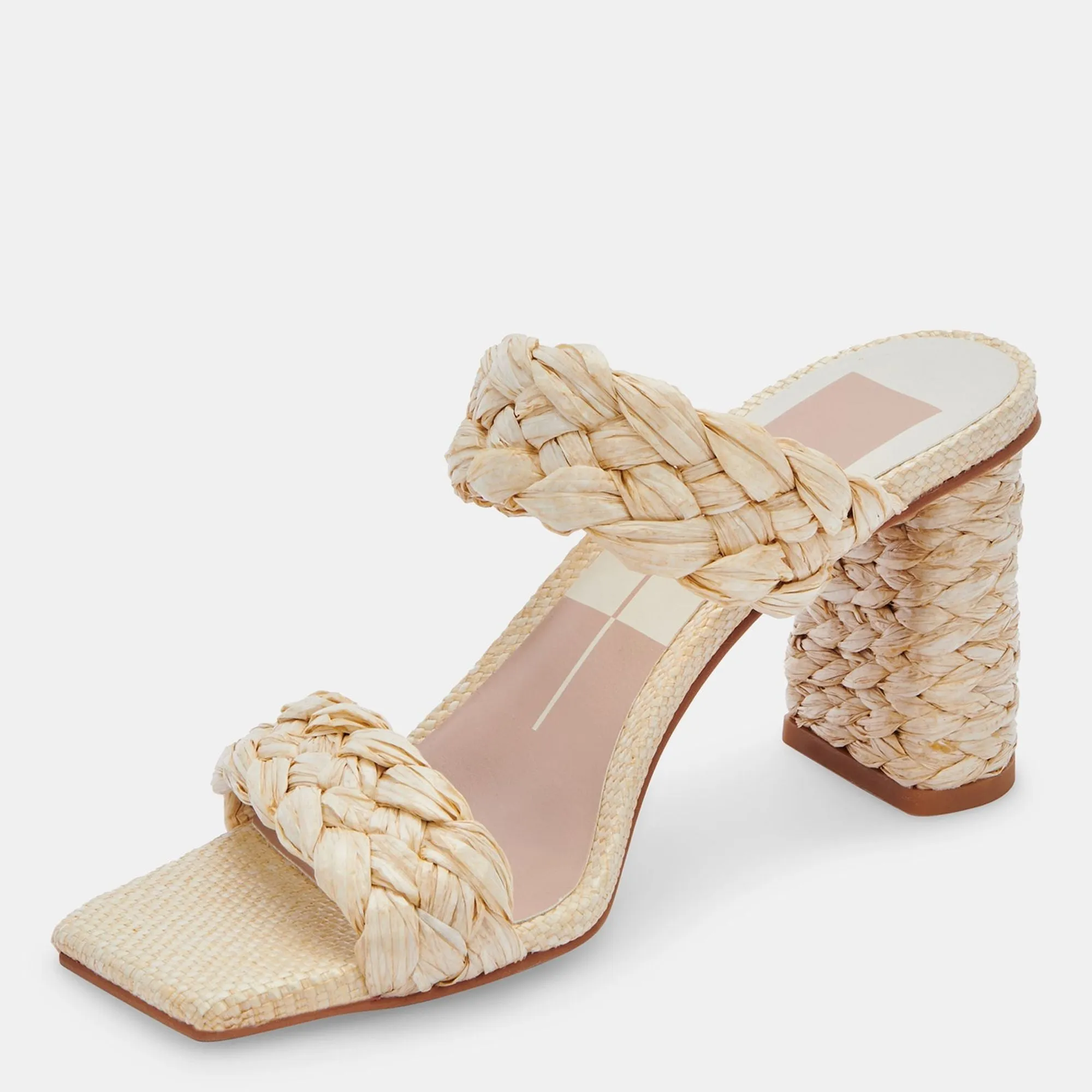 PAILY RAFFIA HEELS VANILLA RAFFIA