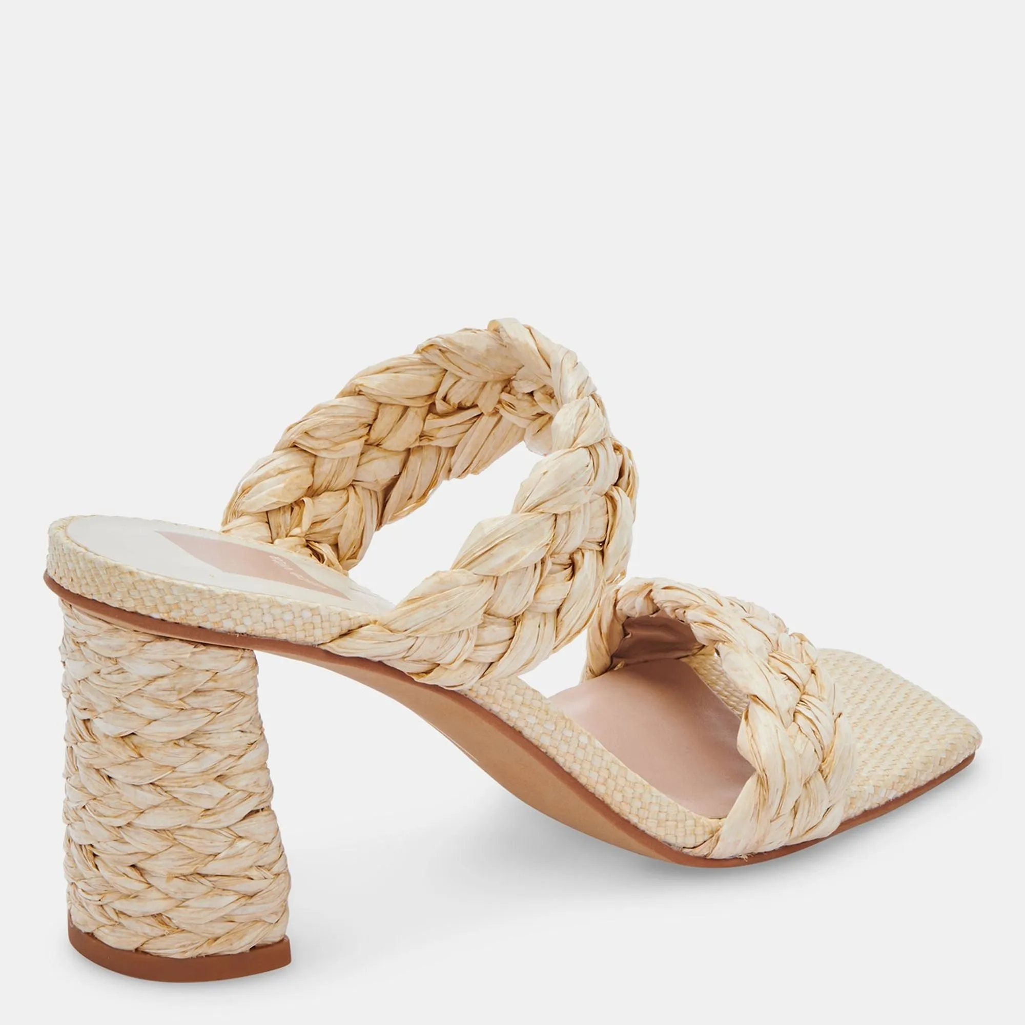 PAILY RAFFIA HEELS VANILLA RAFFIA