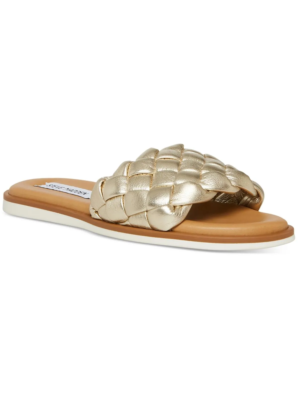 Paislee Womens Braided Open Toe Slide Sandals