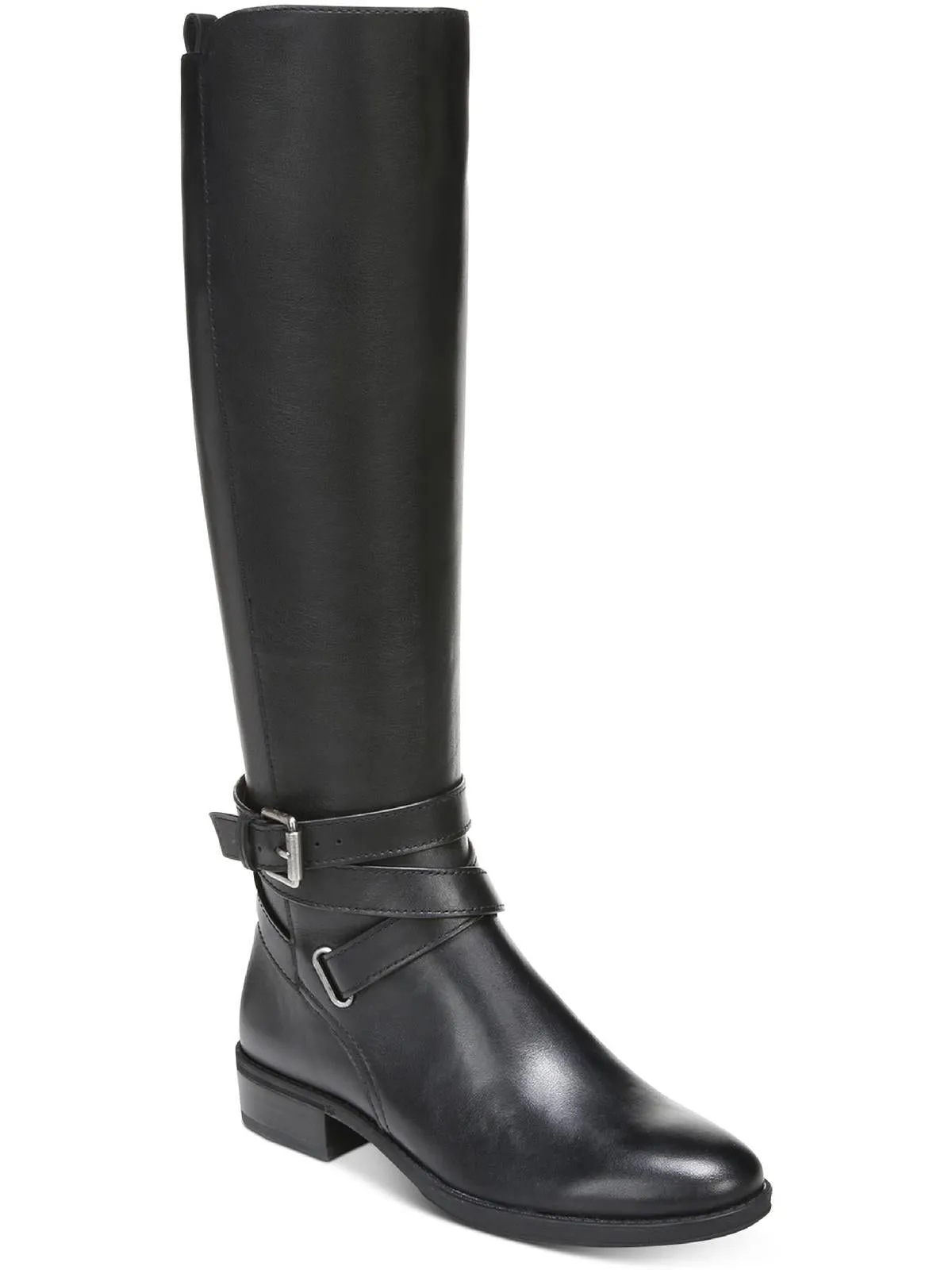 Pansy Womens Leather Round Toe Knee-High Boots