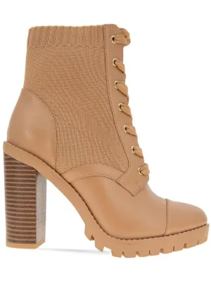 Pilas Womens Faux Leather Lace-Up Booties