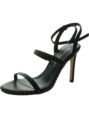 Portia Womens Leather Ankle Strap Dress Sandals