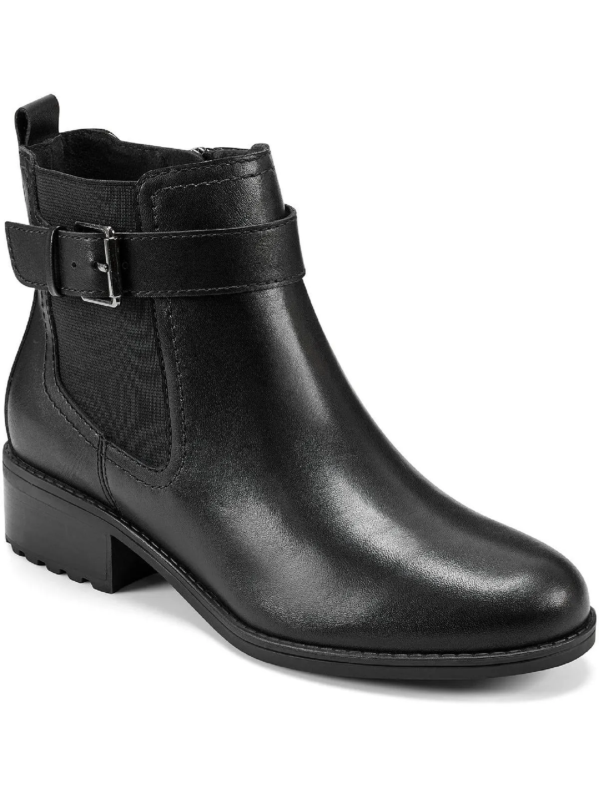 Rae Womens Buckle Zip Up Ankle Boots