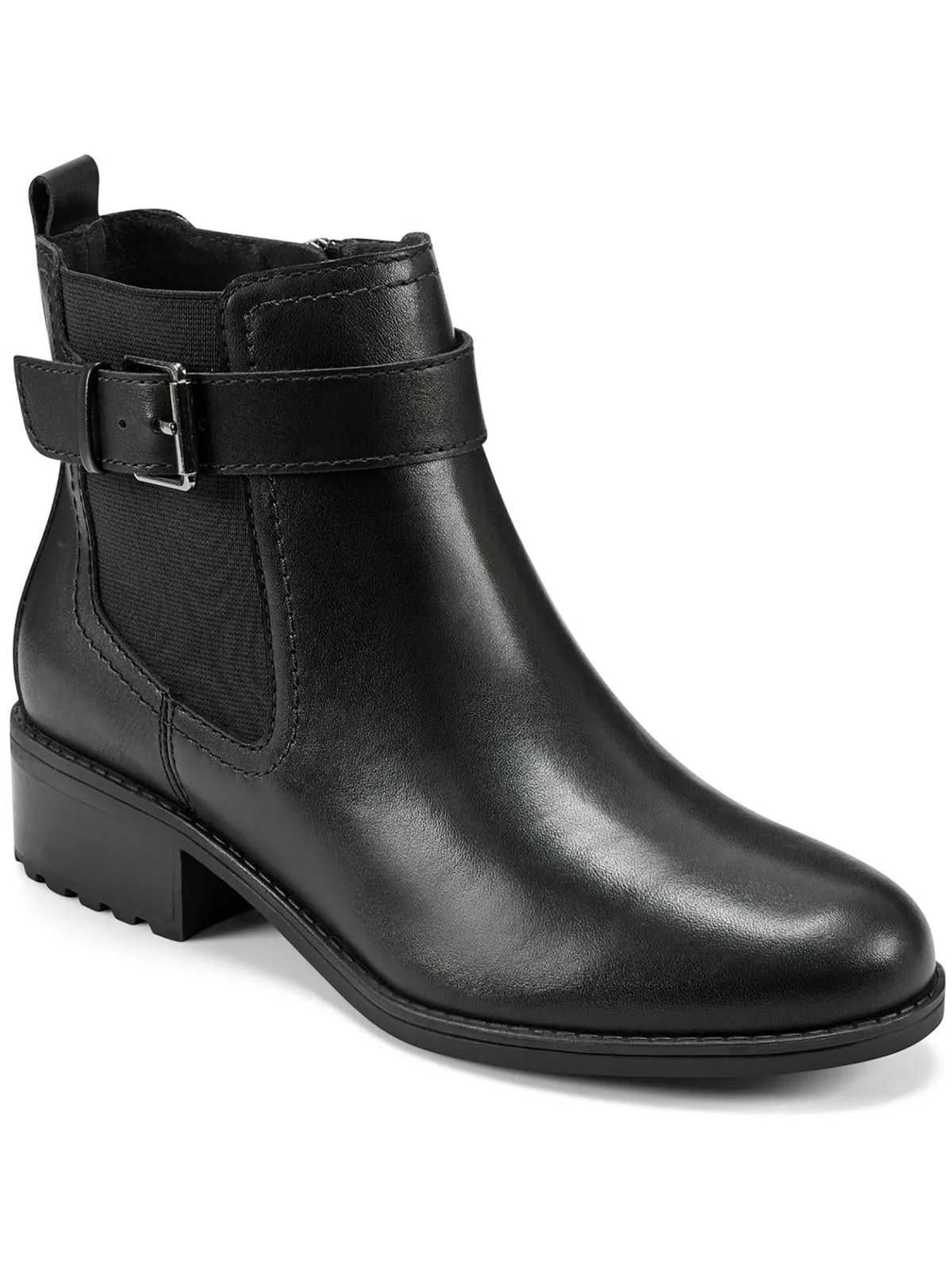 Rae Womens Buckle Zip Up Ankle Boots