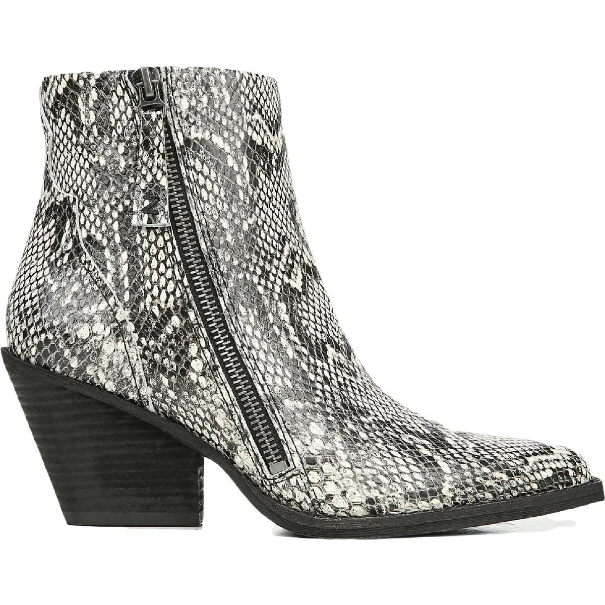 Ramona Womens Ruffled Block-Heel Ankle Boots