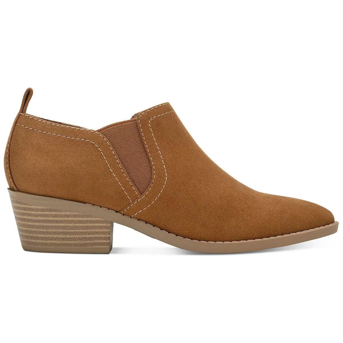 Raniaa Womens Faux Suede Ankle Block Heels