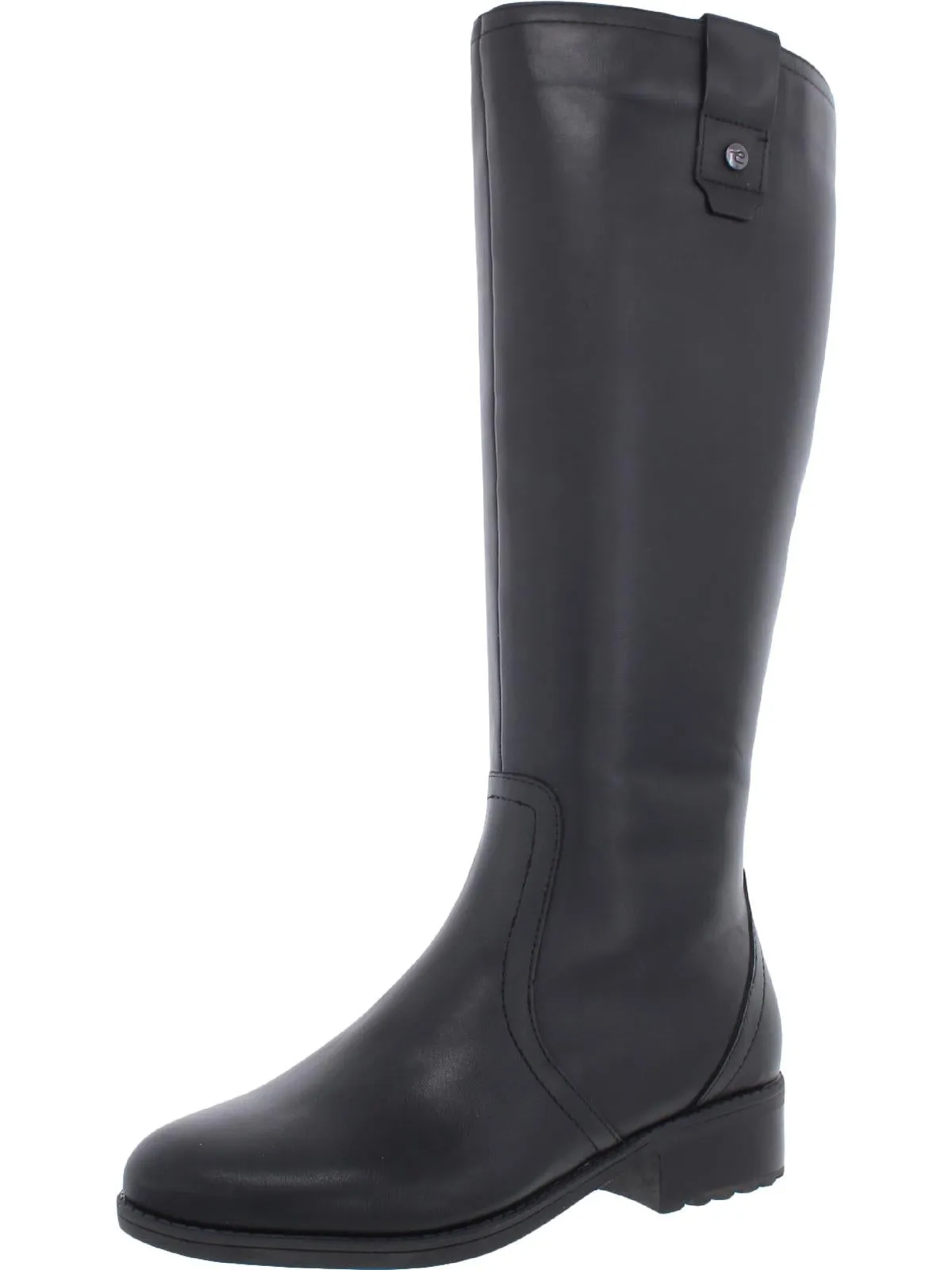 Rhonda Womens Leather Block heel Knee-High Boots