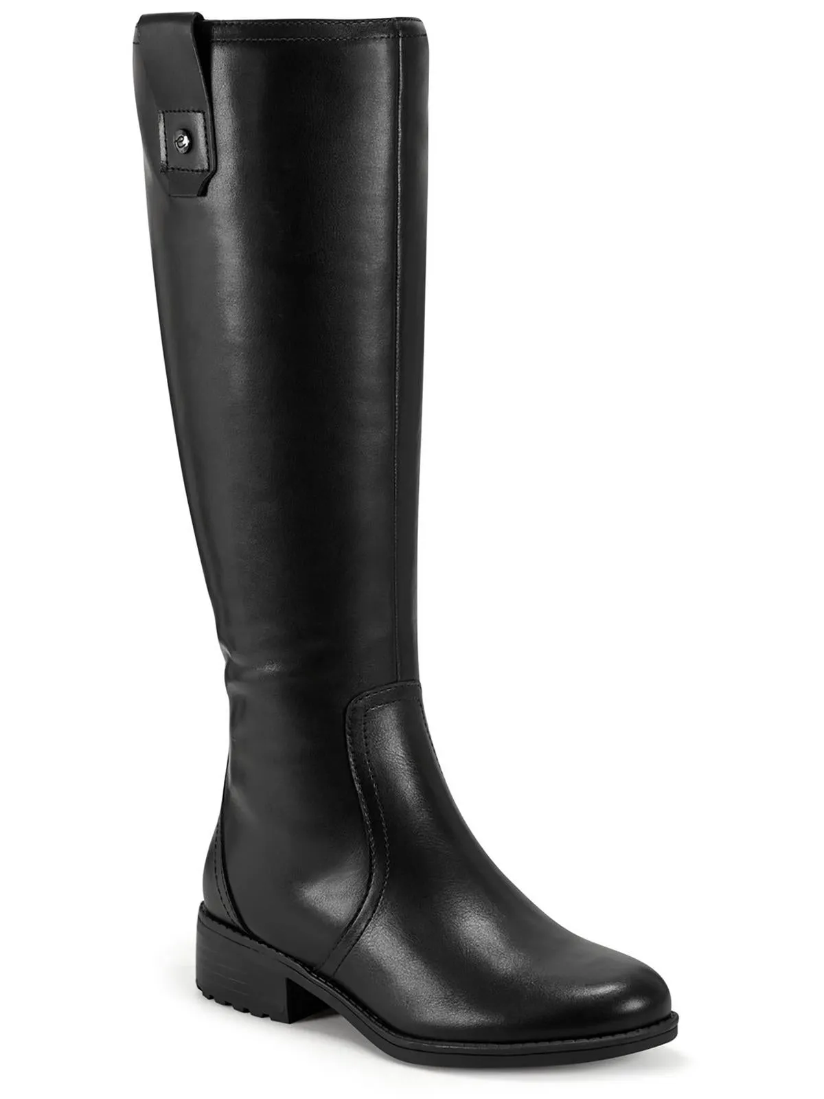 Rhonda Womens Leather Block heel Knee-High Boots