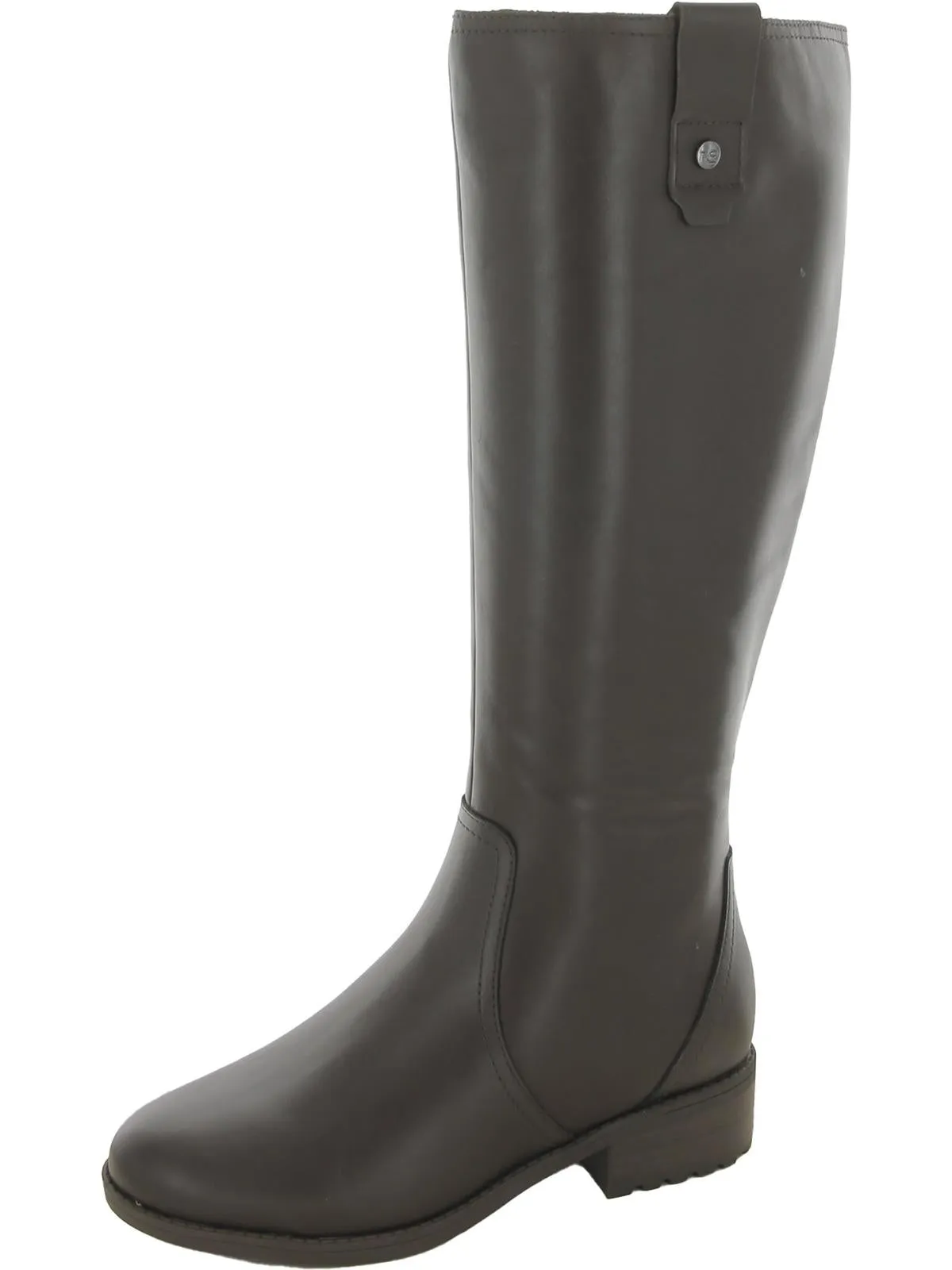 Rhonda Womens Leather Block heel Knee-High Boots